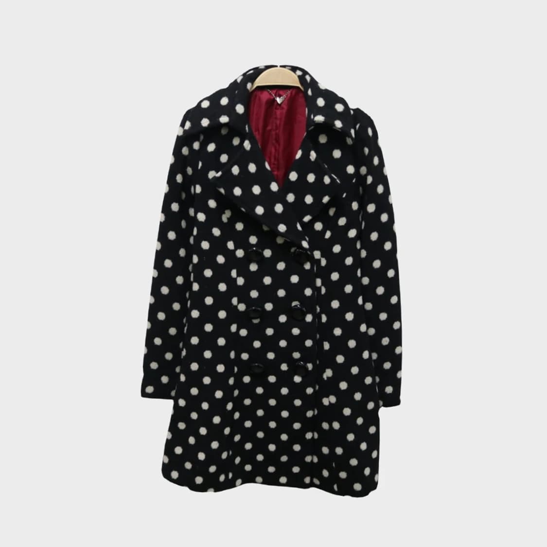 PINKY GIRLS 도트 울 혼방 더플 코트 60437 상품이미지1