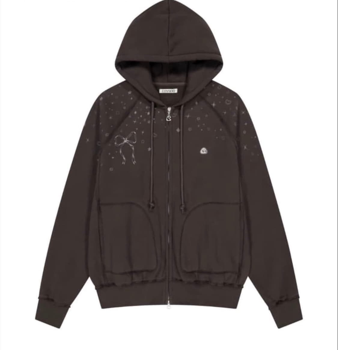 코이세이오 트윙클 후드집업 브라운 상품이미지1