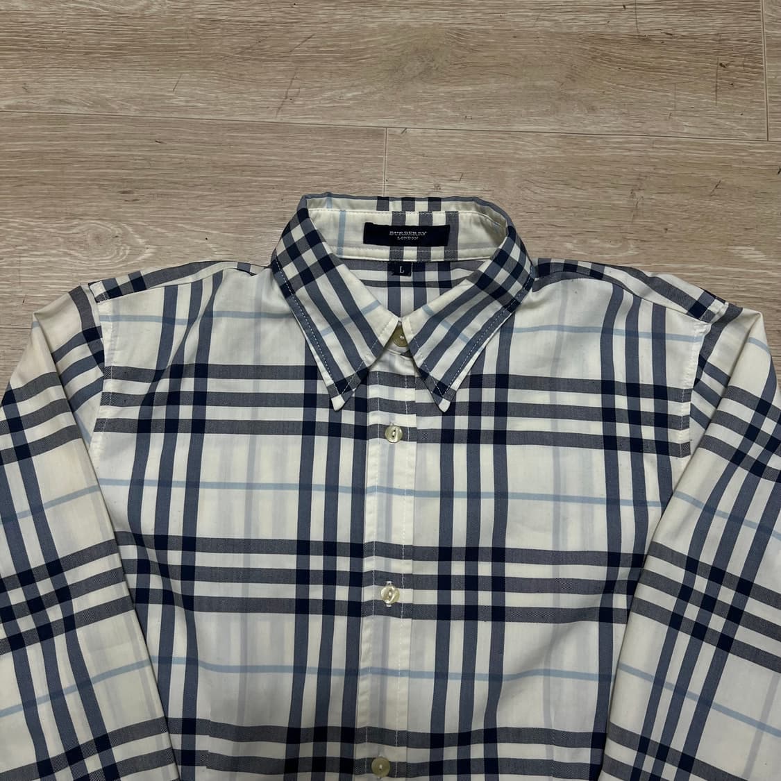 버버리 런던 노바체크 긴팔 셔츠 [라이트 베이지] L/100 상품이미지2