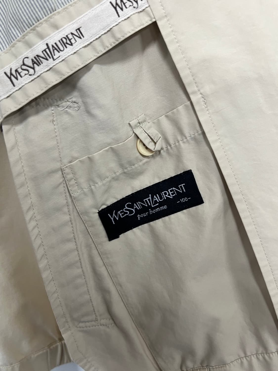 90s YSL 입생로랑 베이지 블루종 자켓 상품이미지7
