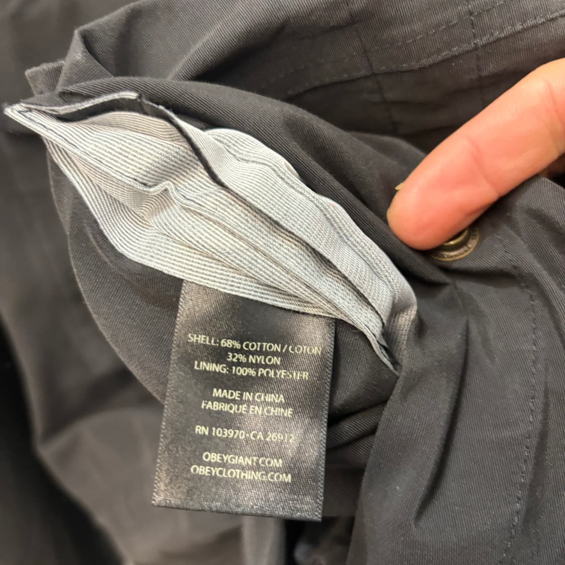 오베이 멀티포켓 블랙 후드 야상자켓 XL 상품이미지7