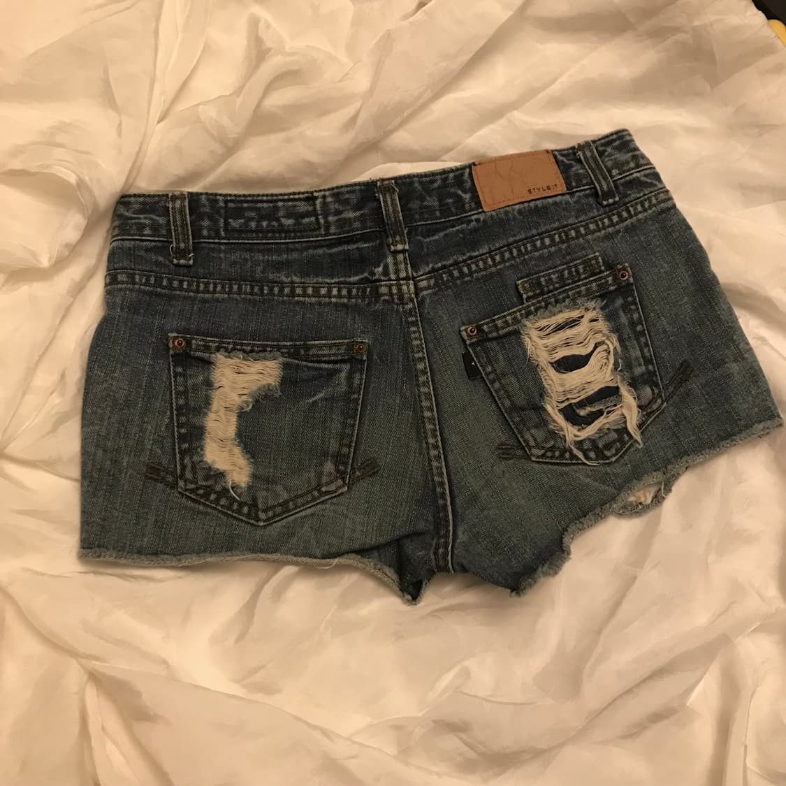Vintage 와투케 데님 갸루 로우 핫팬츠 상품이미지2