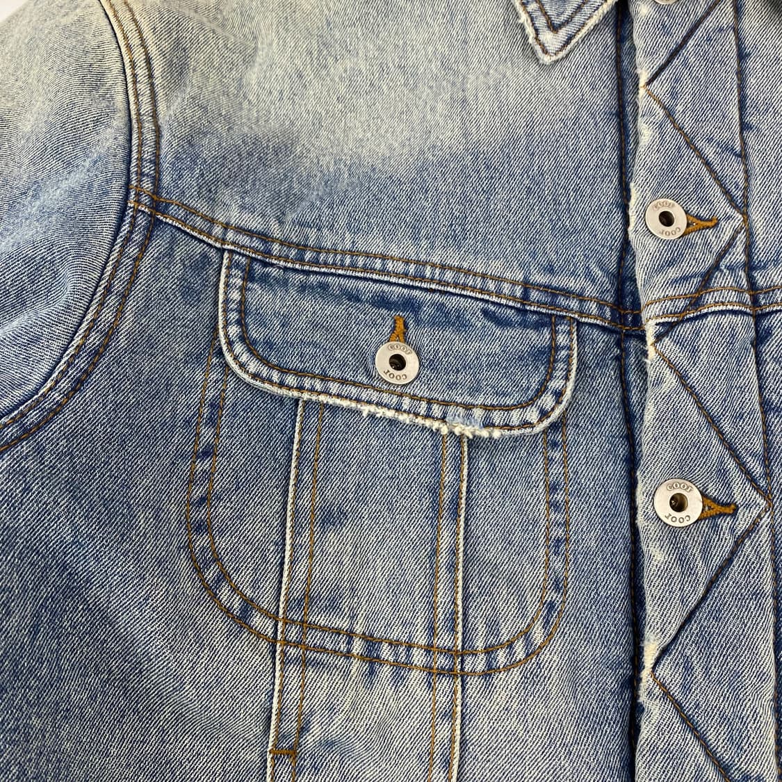 쿠어 머드 다잉 페이드 인디고 누빔 데님 자켓 (103) 상품이미지4