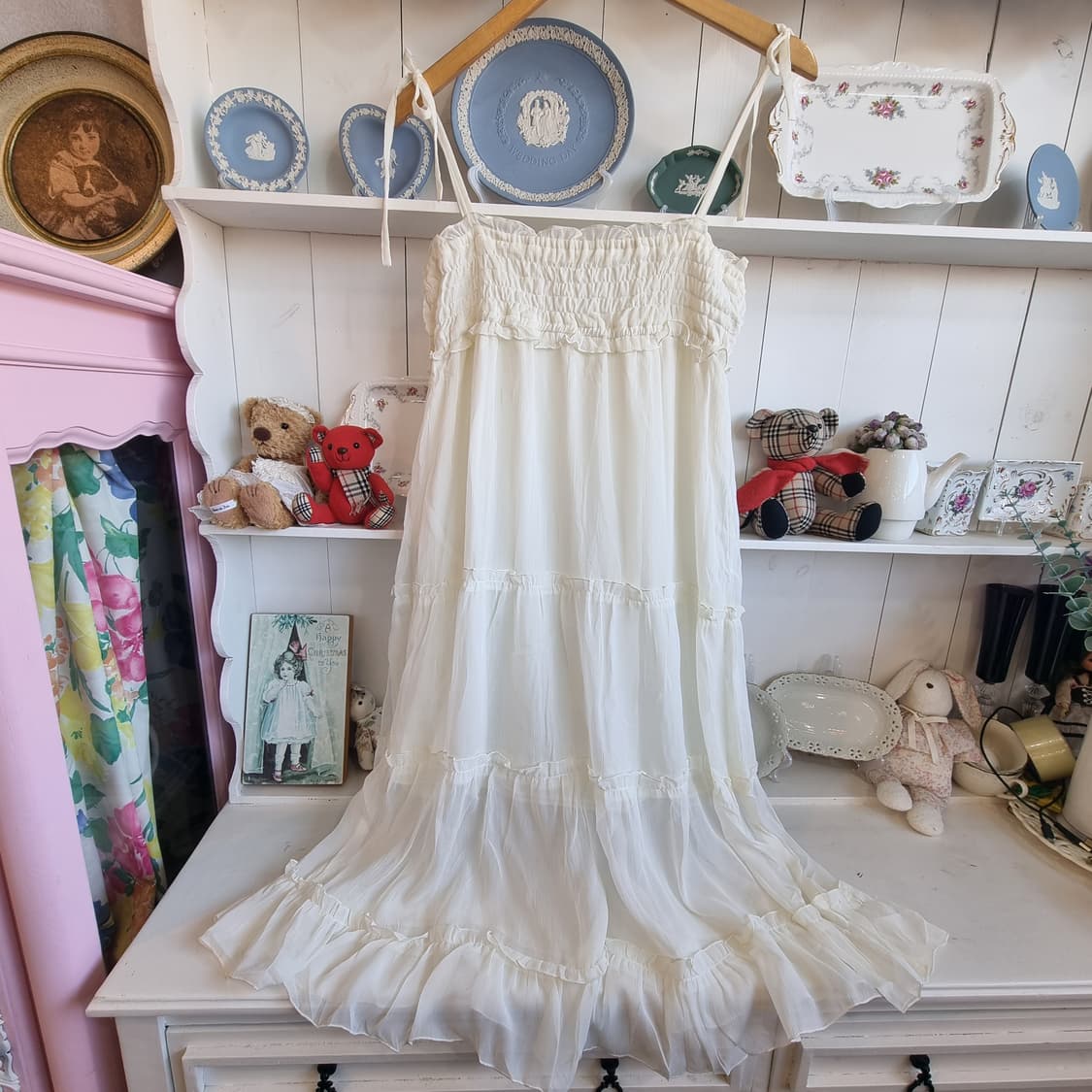 쉬폰 캉캉 끈원피스 상품이미지1