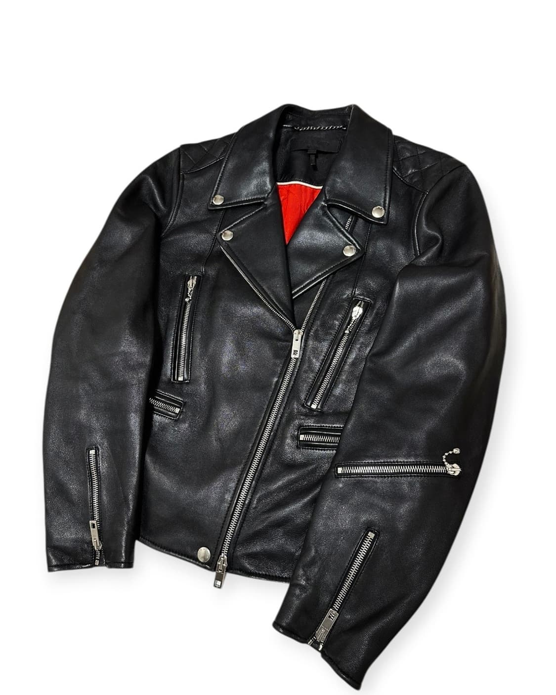 랙앤본 레더 블랙 라이더 자켓 상품이미지3