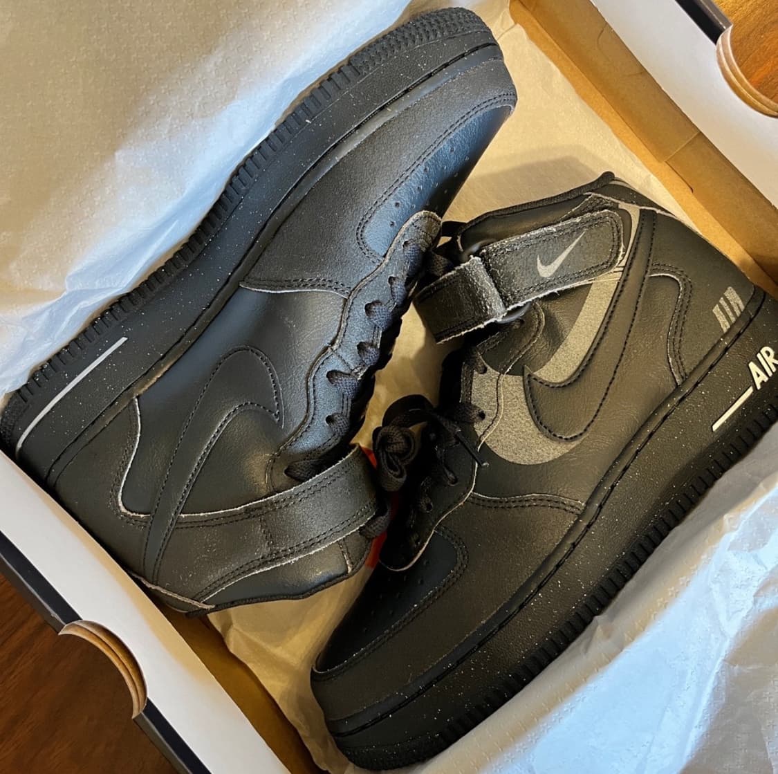 (275)(새제품)나이키 스니커즈 에어포스 1 할로윈 블랙 올검포스 상품이미지1