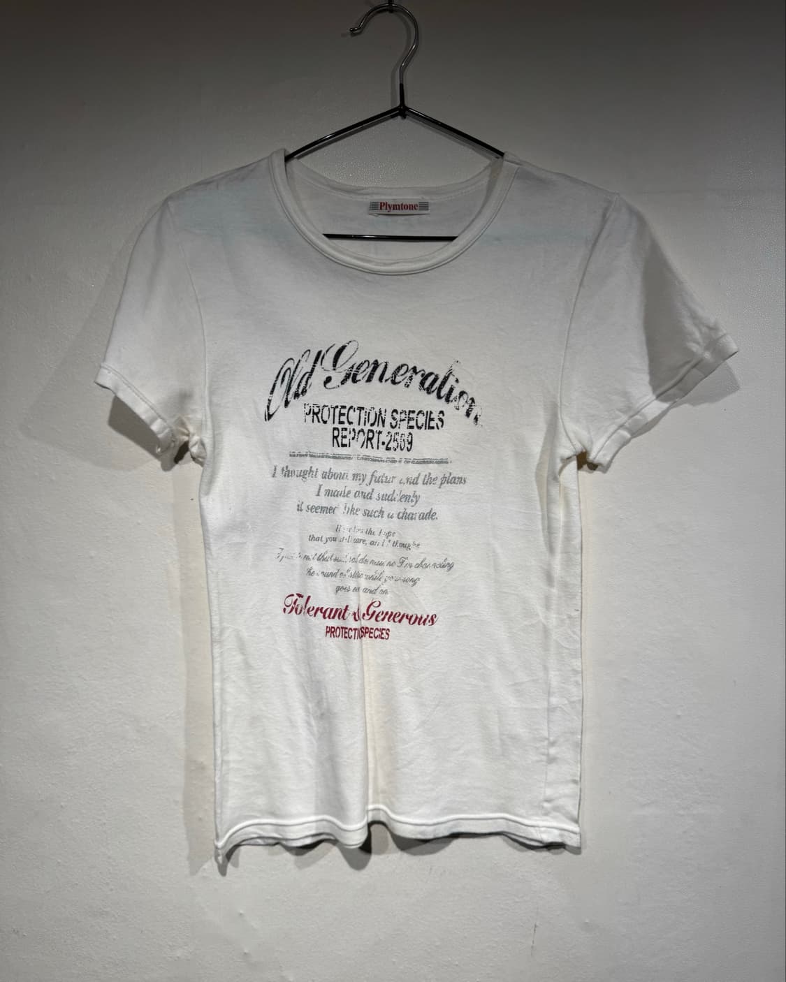 Plylntone white basic vintage t  상품이미지1