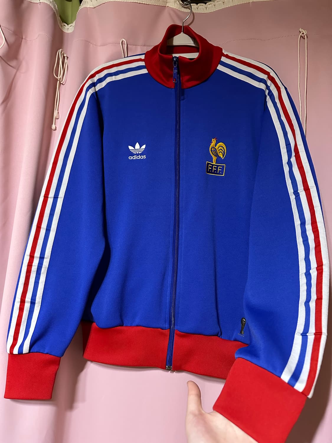 아디다스져지 아디다스 블루 화이트 레드 불꽃져지 아디다스 프랑스 국대  상품이미지1