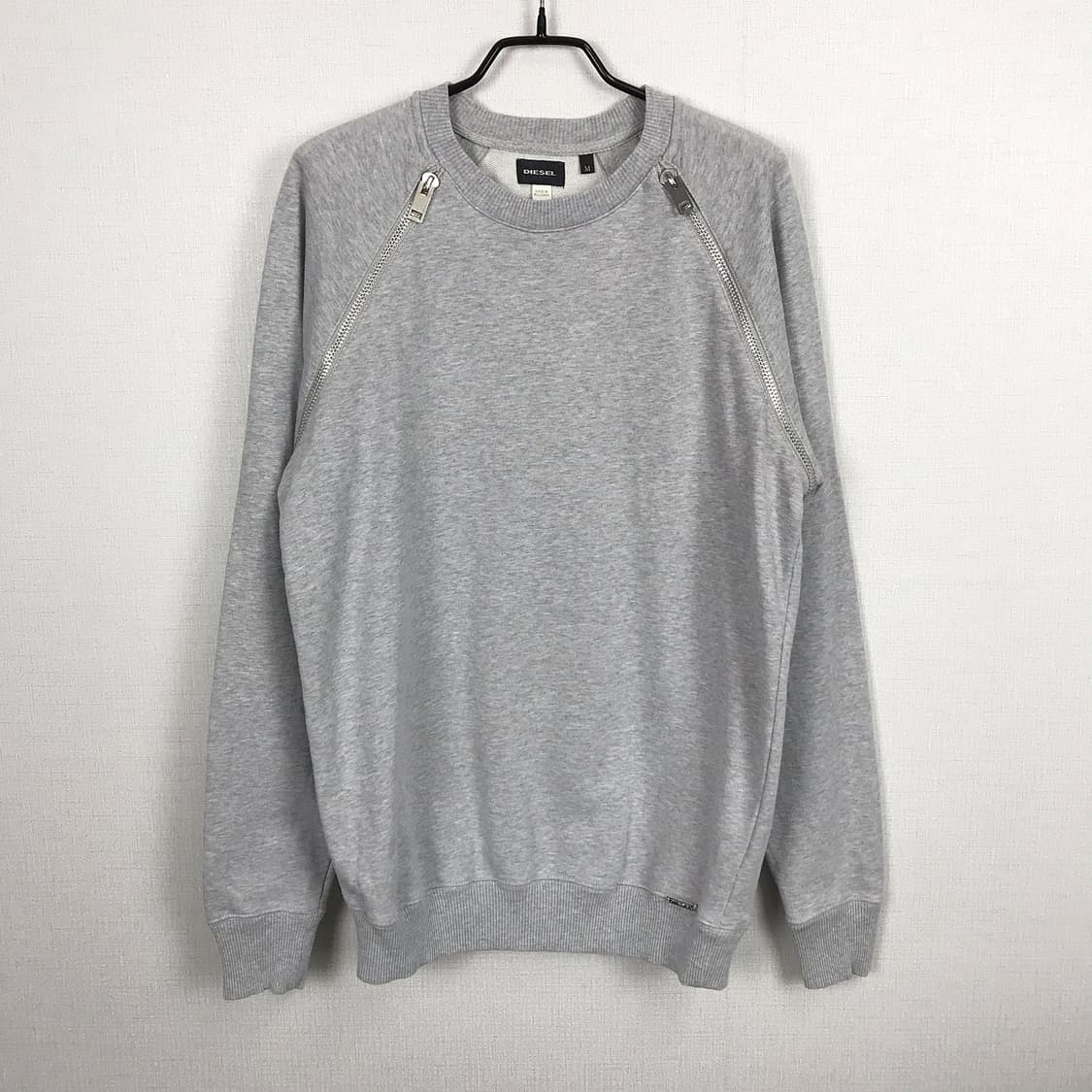 디젤 지퍼 디테일 맨투맨 티셔츠 남성M (95) 상품이미지2