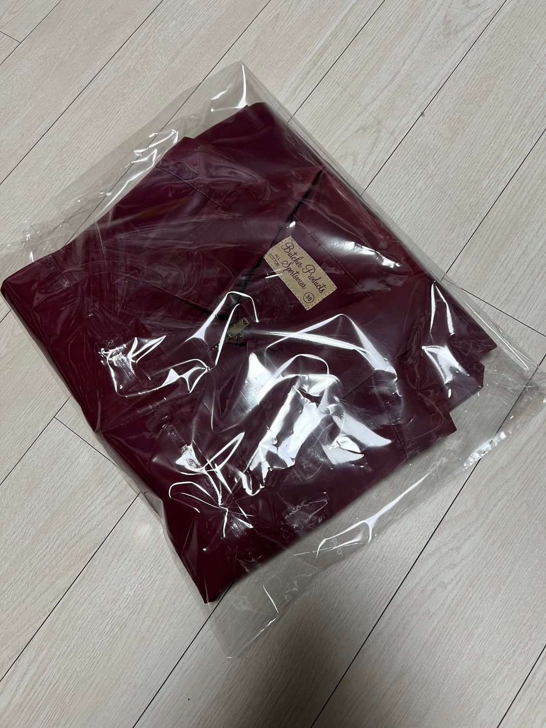 앳라스앤코 부처 프로덕트 버건디 짚업 자켓 38사이즈 상품이미지7