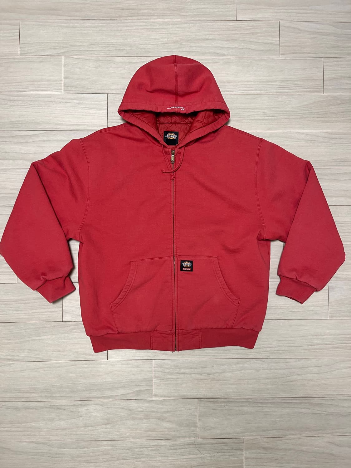 슈프림 디키즈 퀼티드 집업 후드 m 상품이미지3