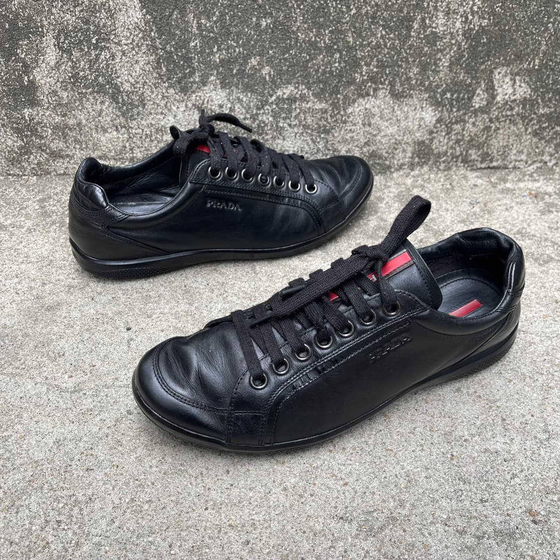 [6] Prada VTG 2000s 레더 스니커즈 (260) 상품이미지3