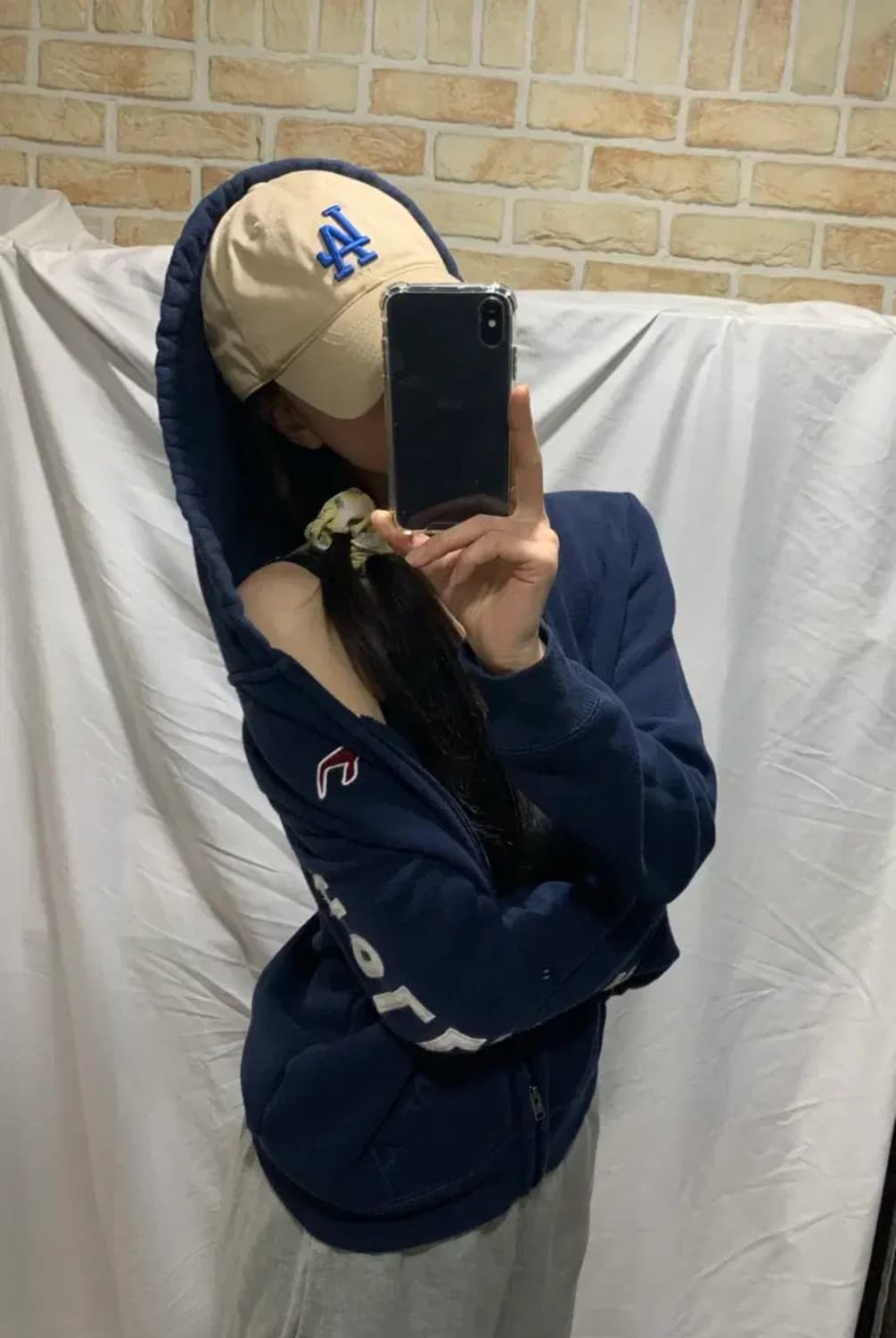 홀리스터 후드집업,S,네이비 상품이미지3