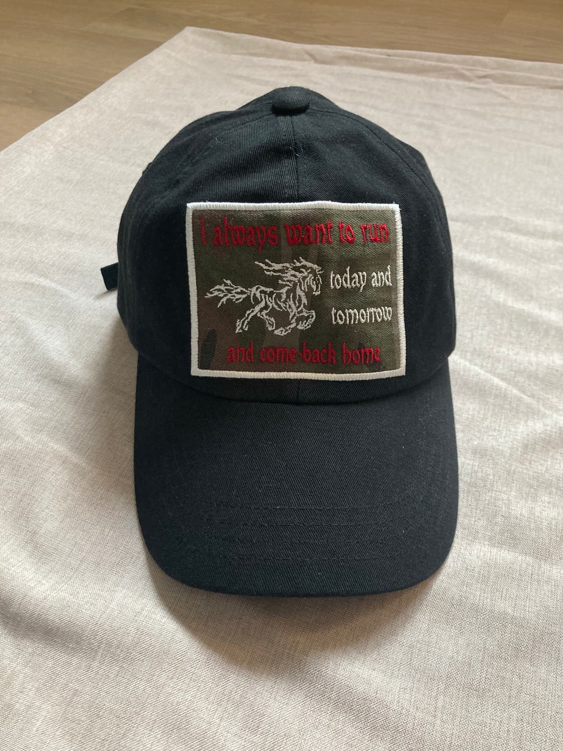 바우프 홀스패치 볼캡 블랙 상품이미지3