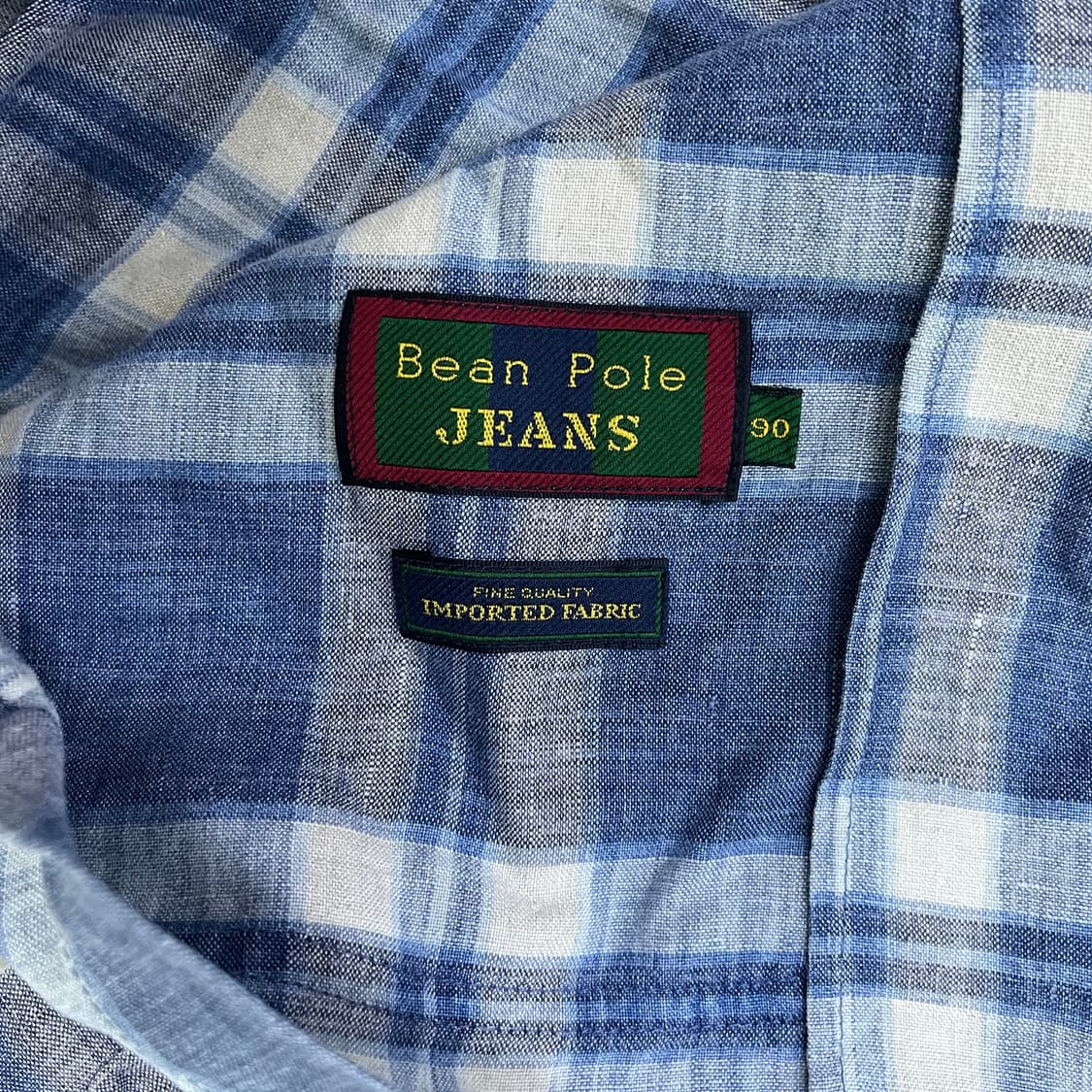 90 빈폴 린넨 체크 자켓 0331M 상품이미지2