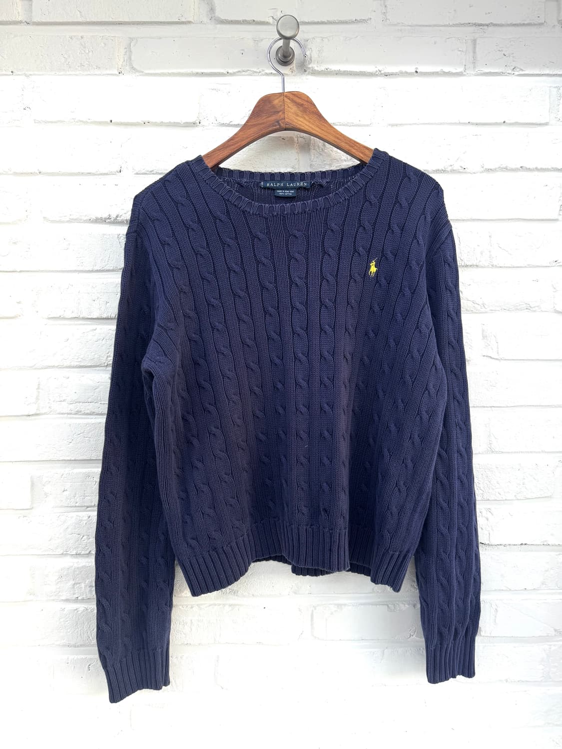 랄프로렌 네이비 코튼 케이블니트 상품이미지3