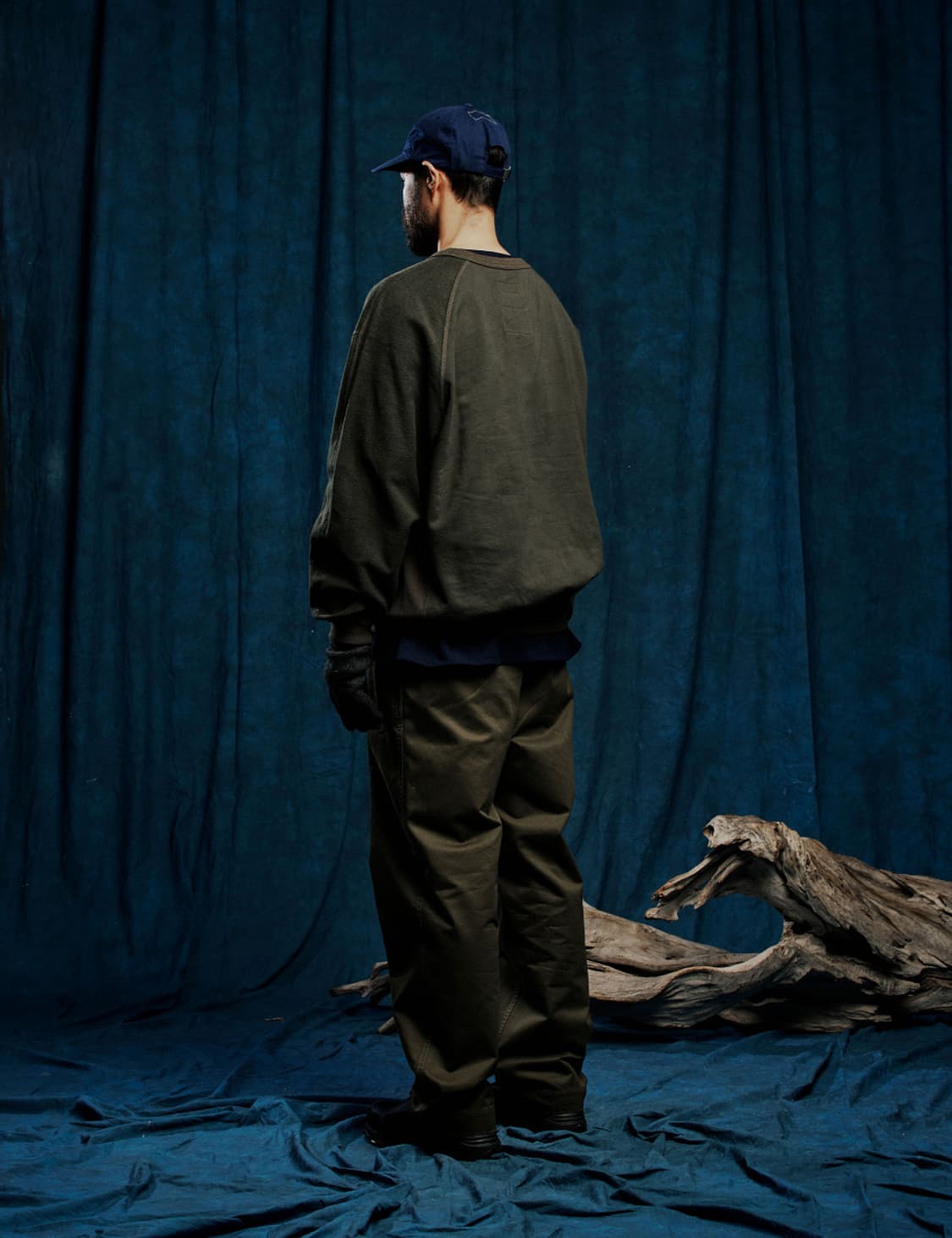 네이머클로딩 맨투맨 하프 리버스 스웨트셔츠 올리브 XL HALF REVE 상품이미지8