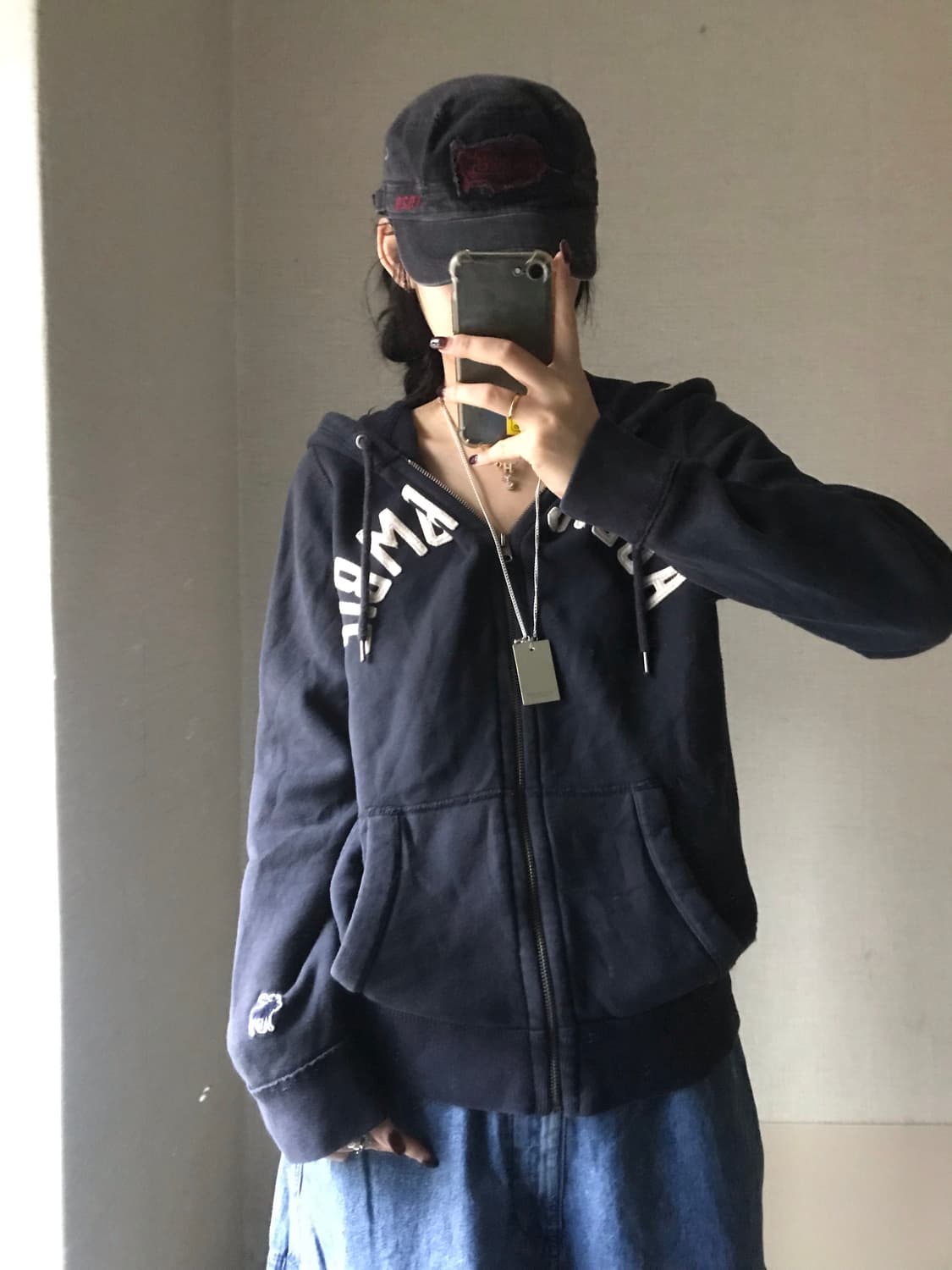 아베크롬비 딥네이비 후드집업 상품이미지4