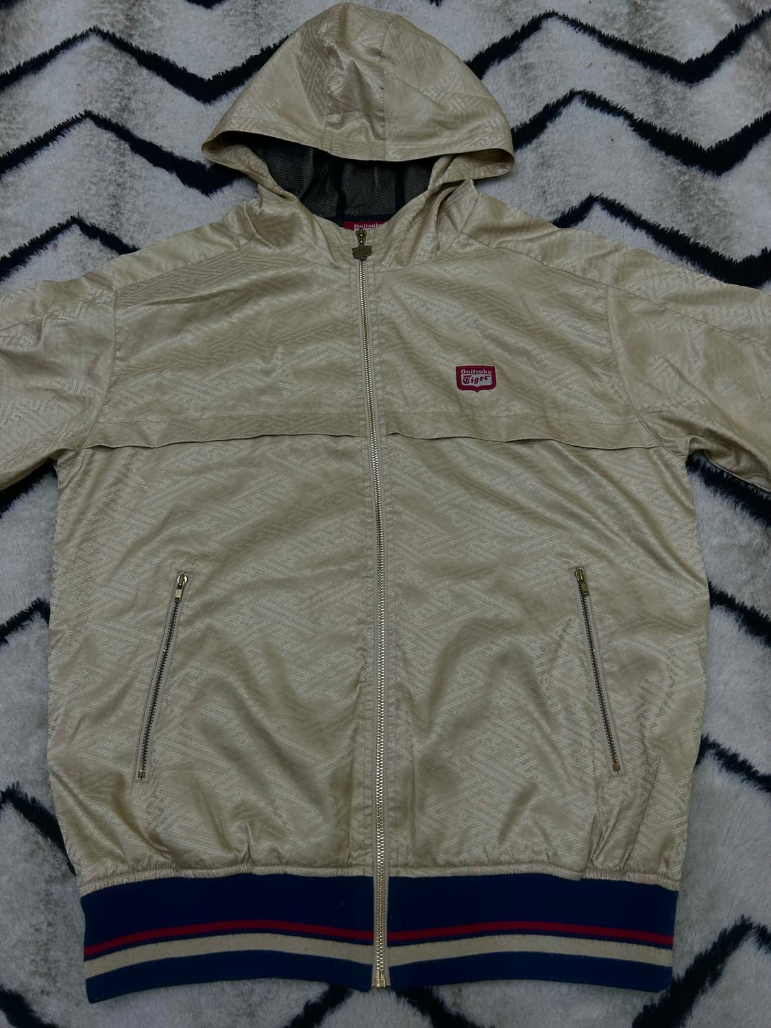 [L]오니츠카타이거 오버핏 후드 바람막이/골드 상품이미지2