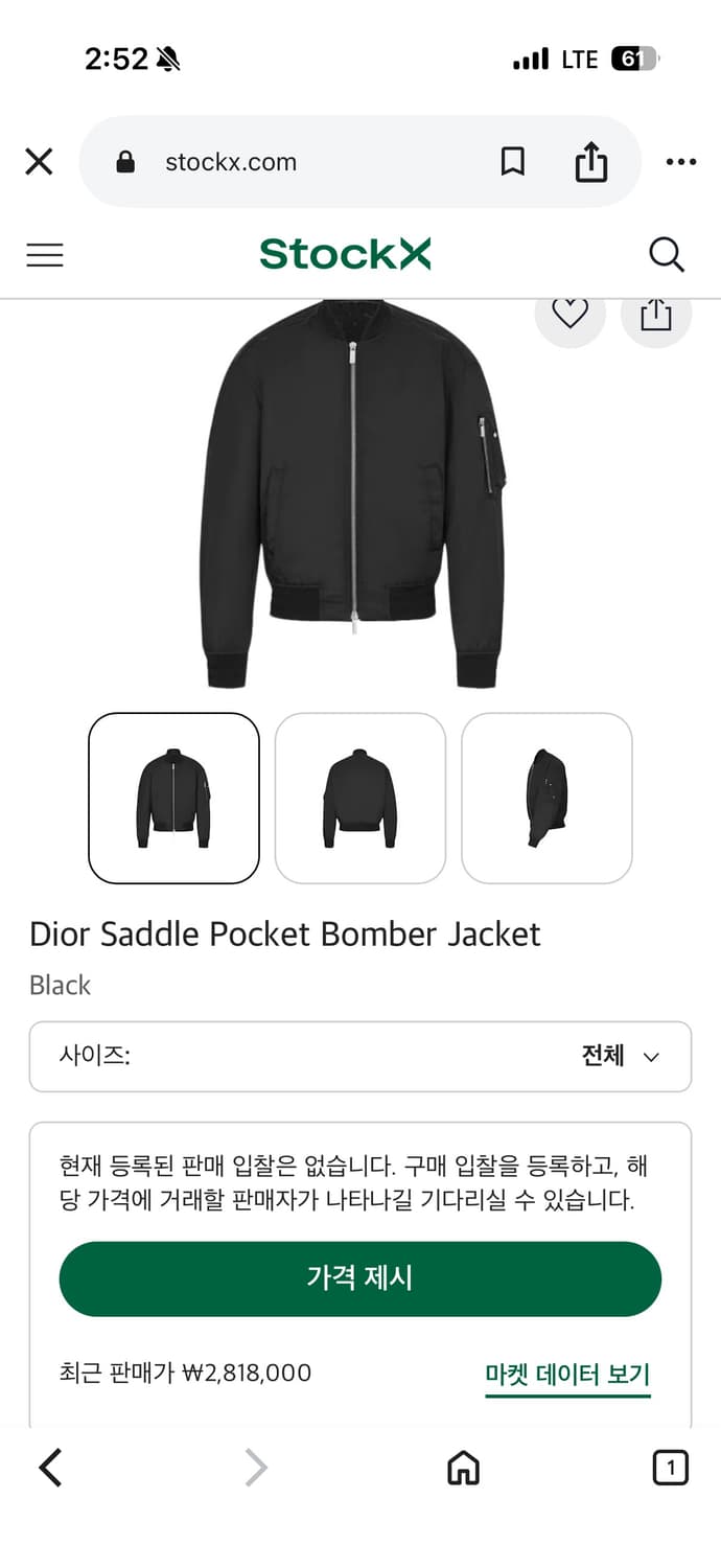 디올 새들포켓 봄버자켓 50 상품이미지1