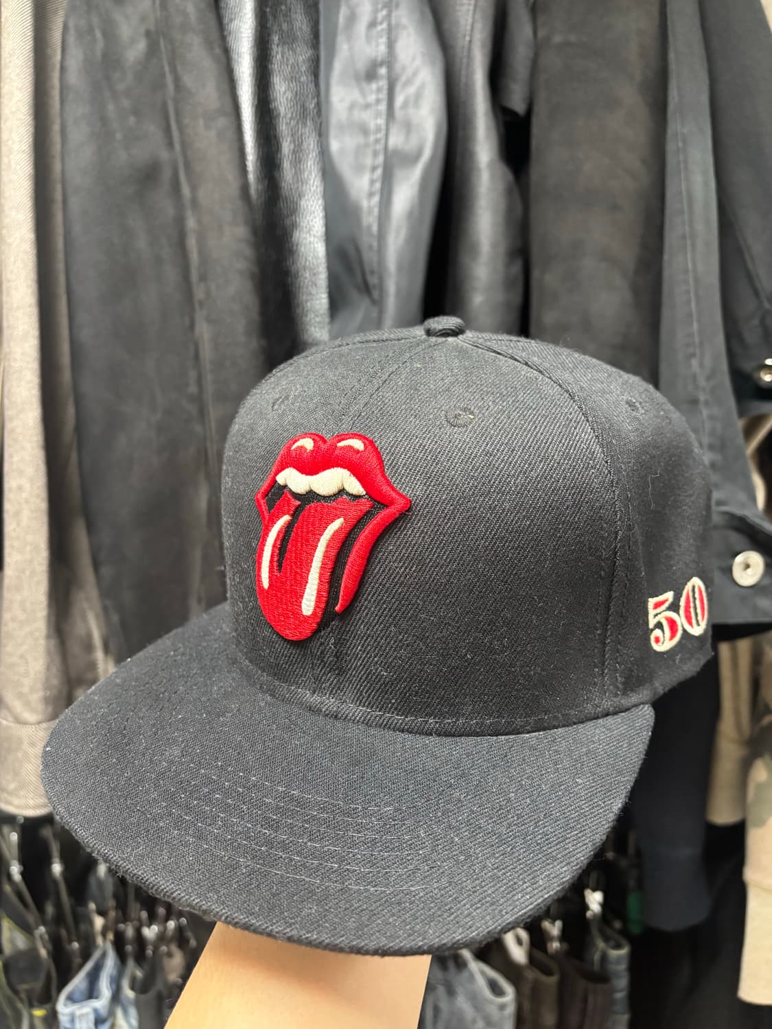 롤링 스톤즈 50주년 스냅백 블랙 상품이미지1