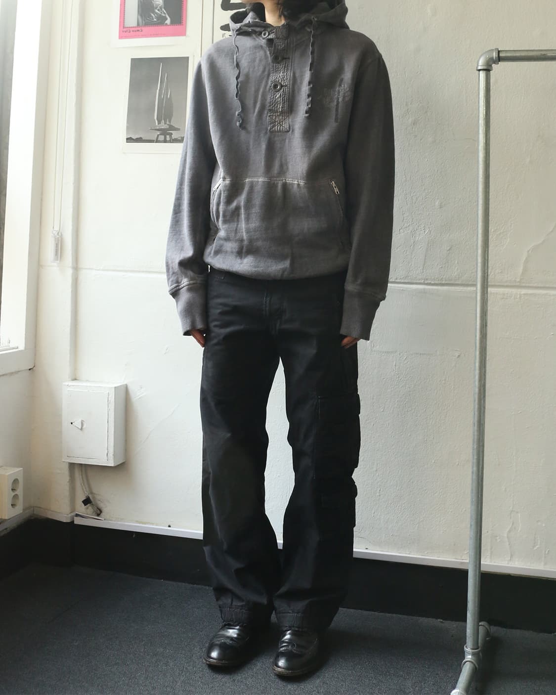 디젤 그레이 컬러 후디  상품이미지2