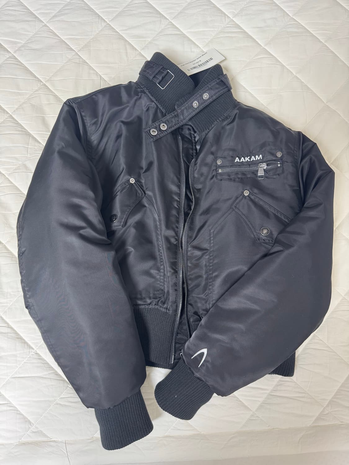 새상품) 아캄 High-Neck Bomber Jacket (Black) 상품이미지4