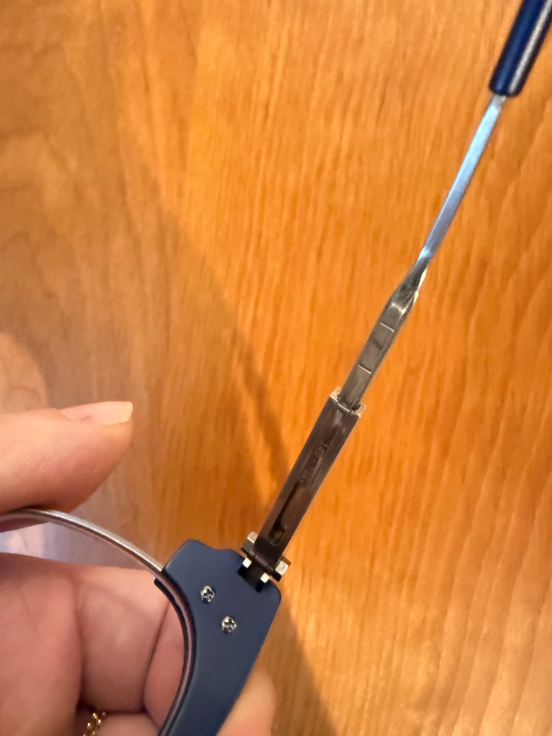 아코니 허블 네이비/실버 하금테 안경 상품이미지2