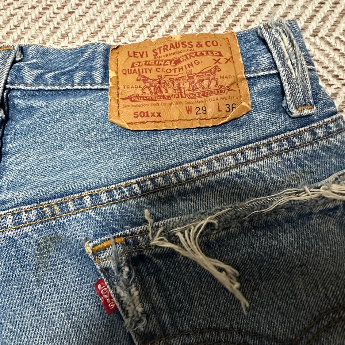 LEVI'S 501XX 90's usa made vintage denim 상품이미지3