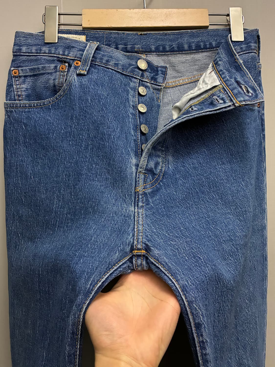 (31~32)Levis 리바이스 프리미엄 빅E 501 93 중청 데님 상품이미지3