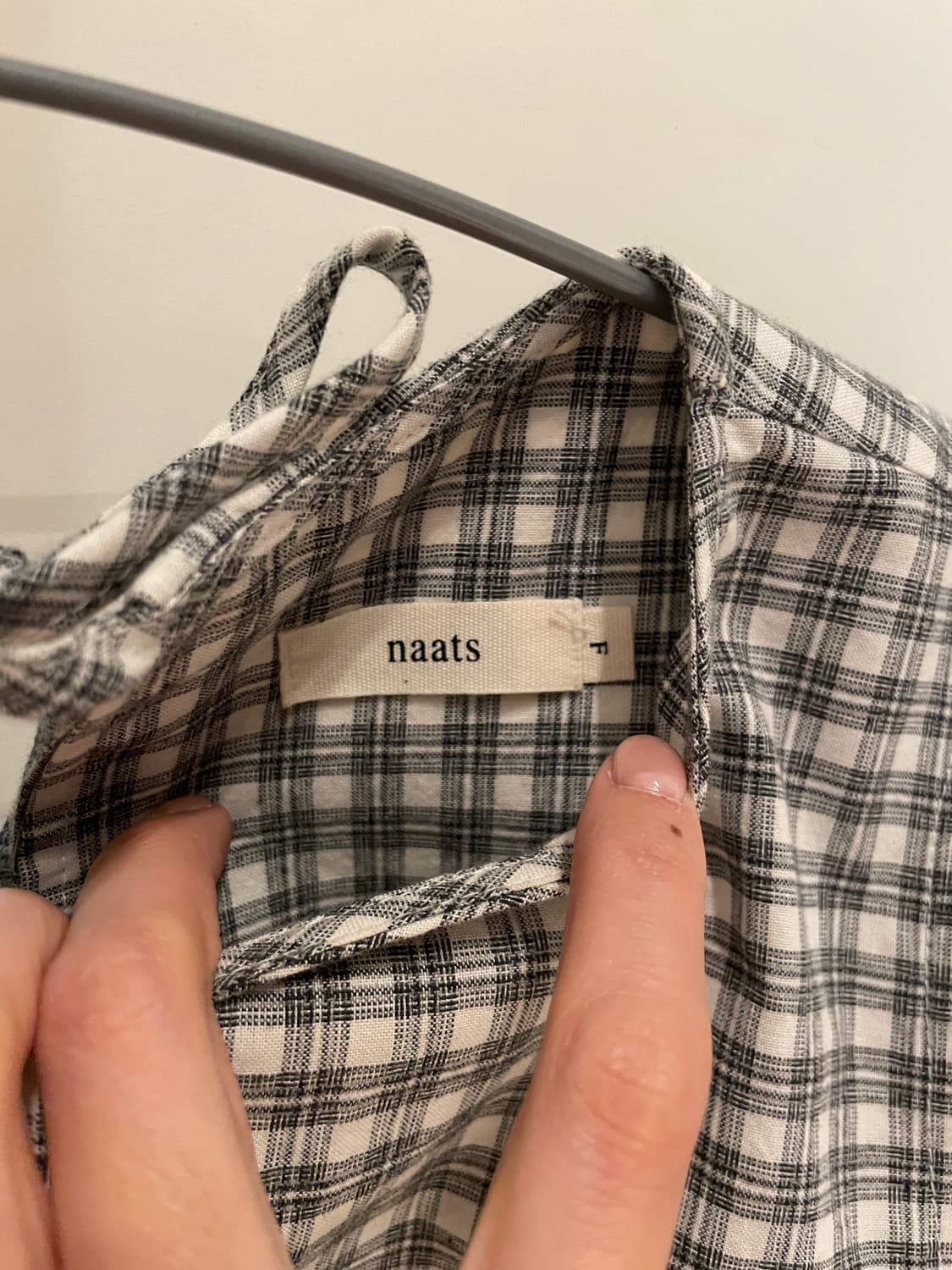 naats 나츠 체크 셔링 블라우스 상품이미지5