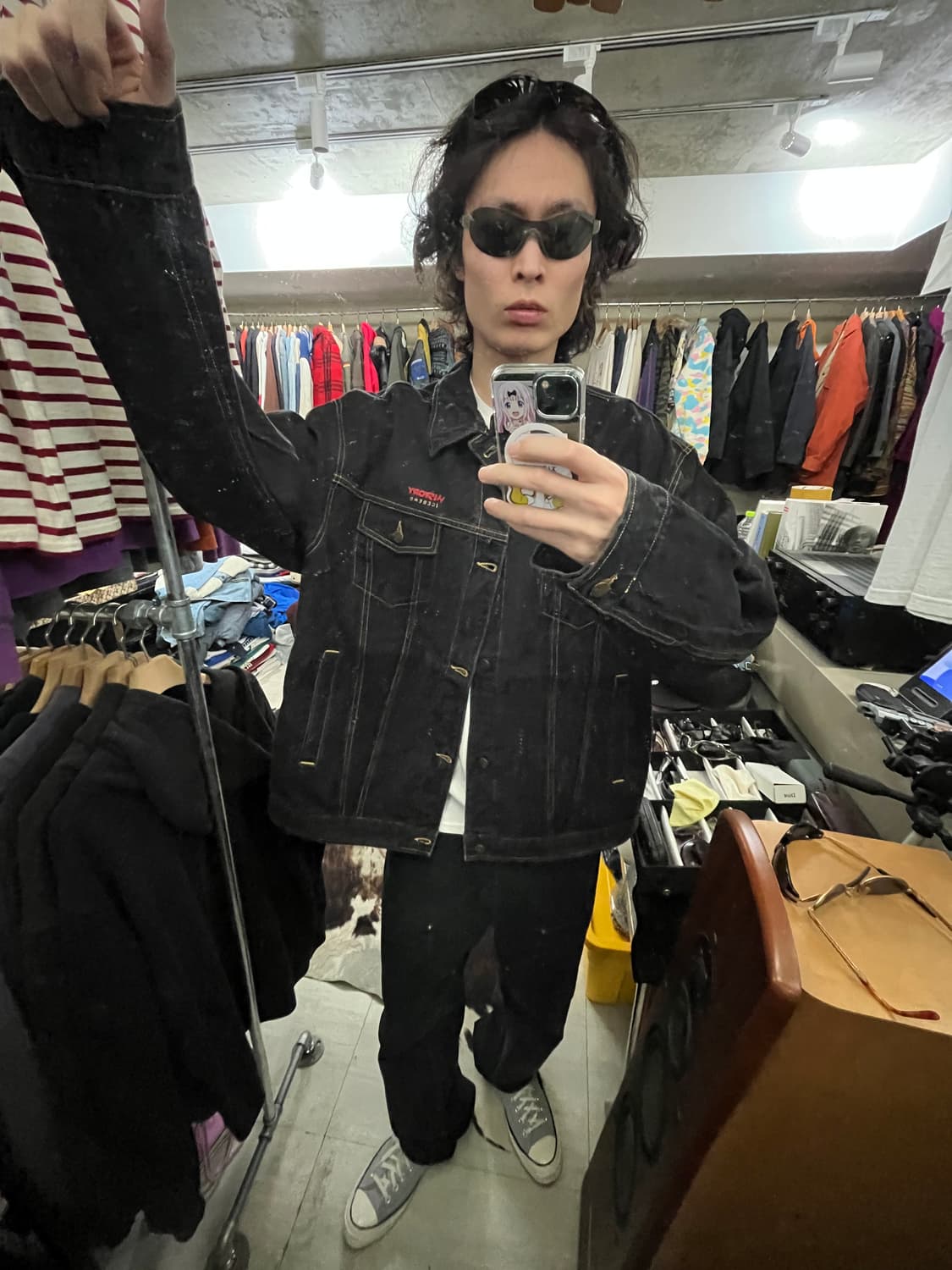 90s ITALY DONALD DUCK DENIM JACKET 상품이미지4