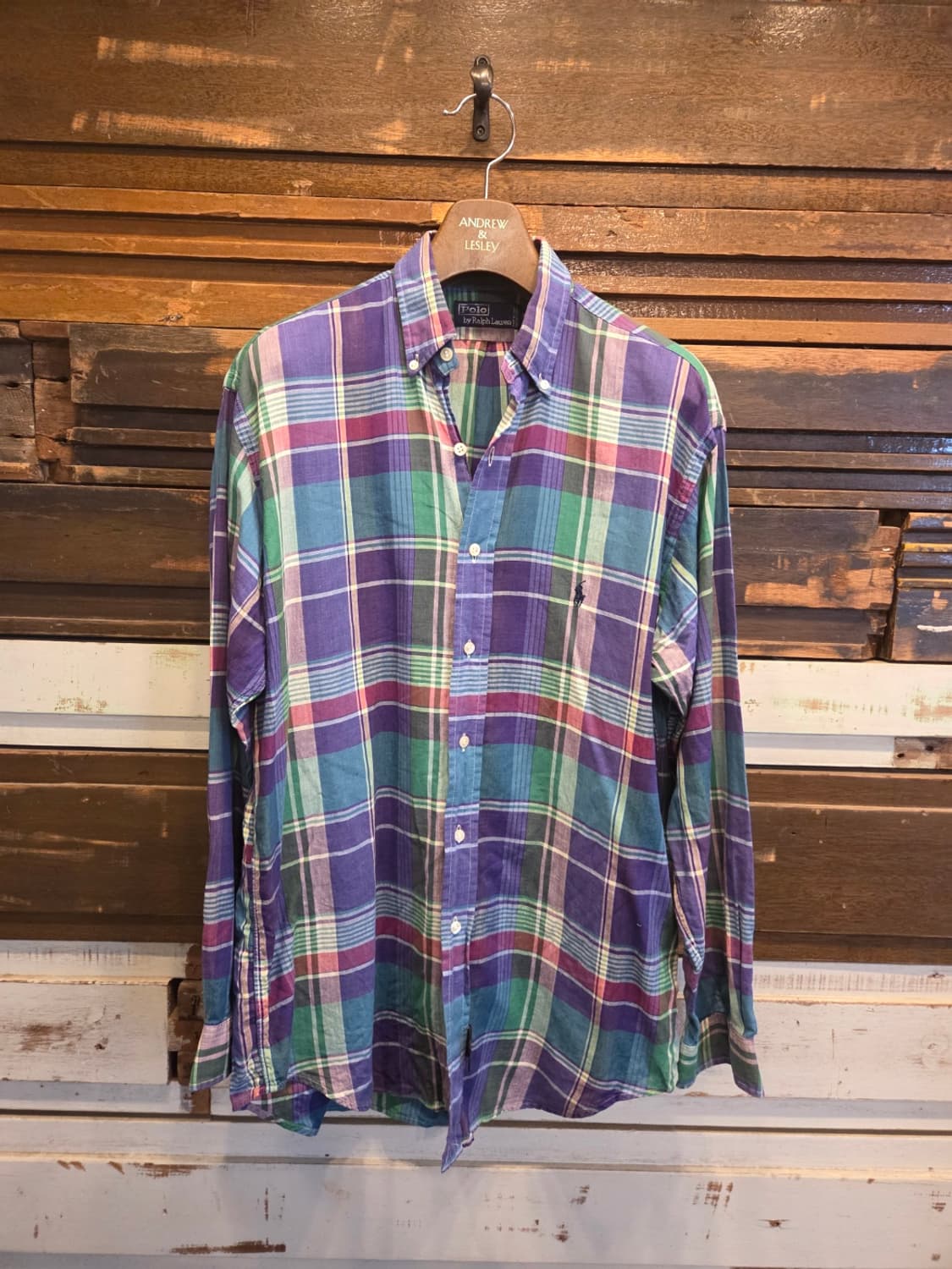 90'S 폴로랄프로렌 마드라스셔츠 상품이미지1