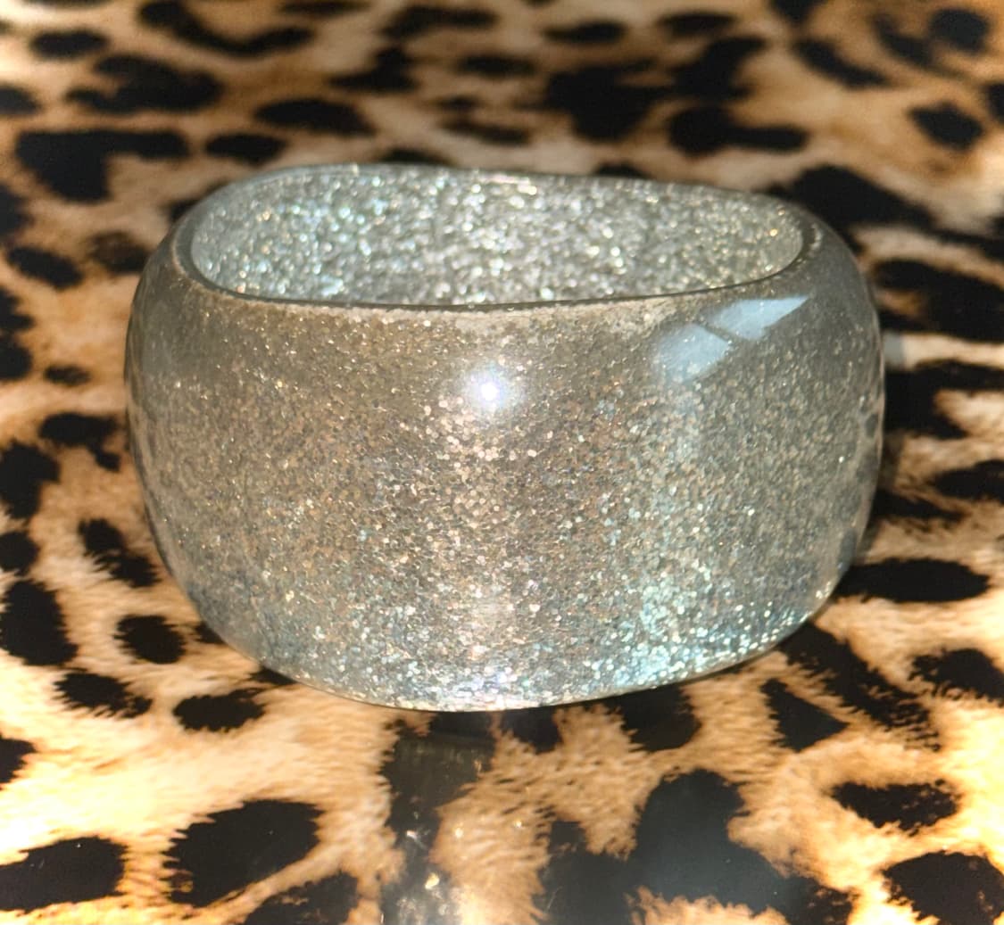 일본 시부야 갸루 실버 빅 글리터 뱅글 팔찌 상품이미지2