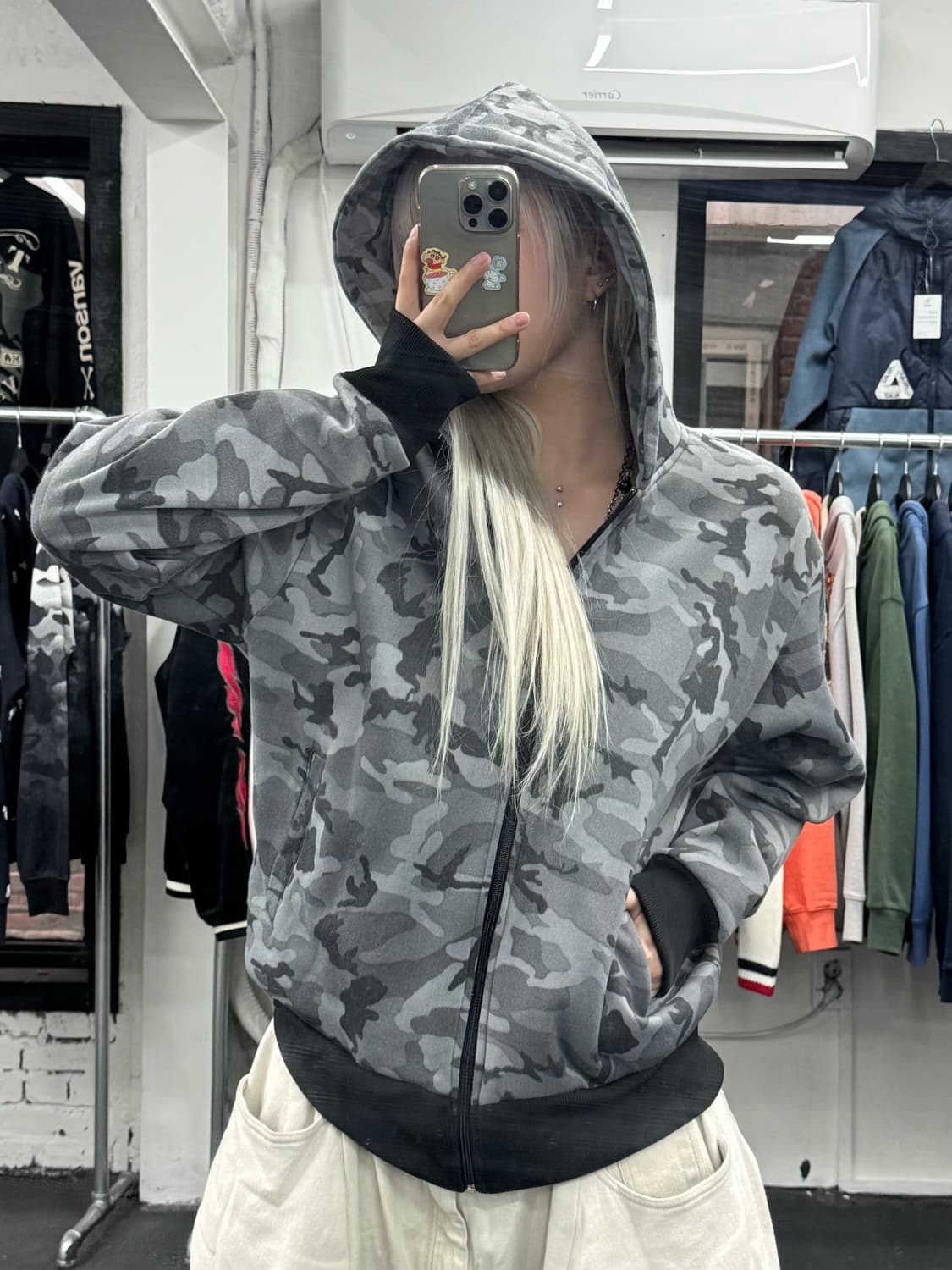 카라쿠리 타마시 오리엔탈 카모 후드집업 상품이미지1