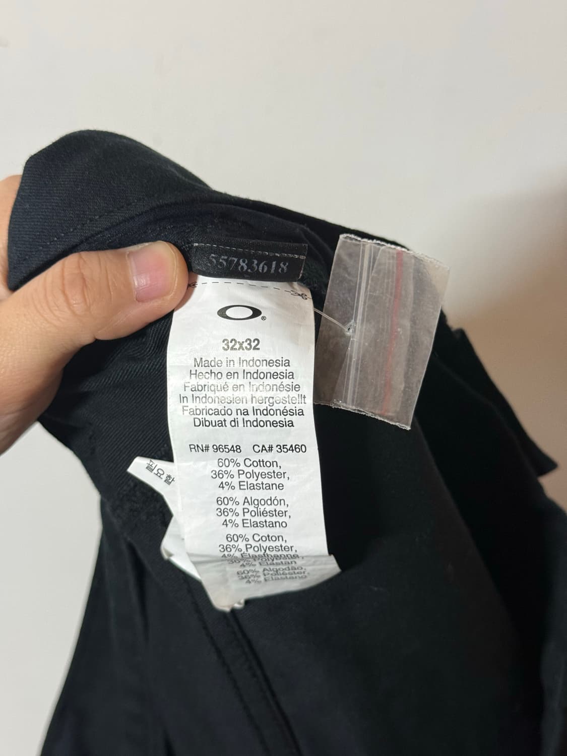 오클리 블랙 슬림핏 팬츠 32X32 스트레치 면바지 상품이미지7