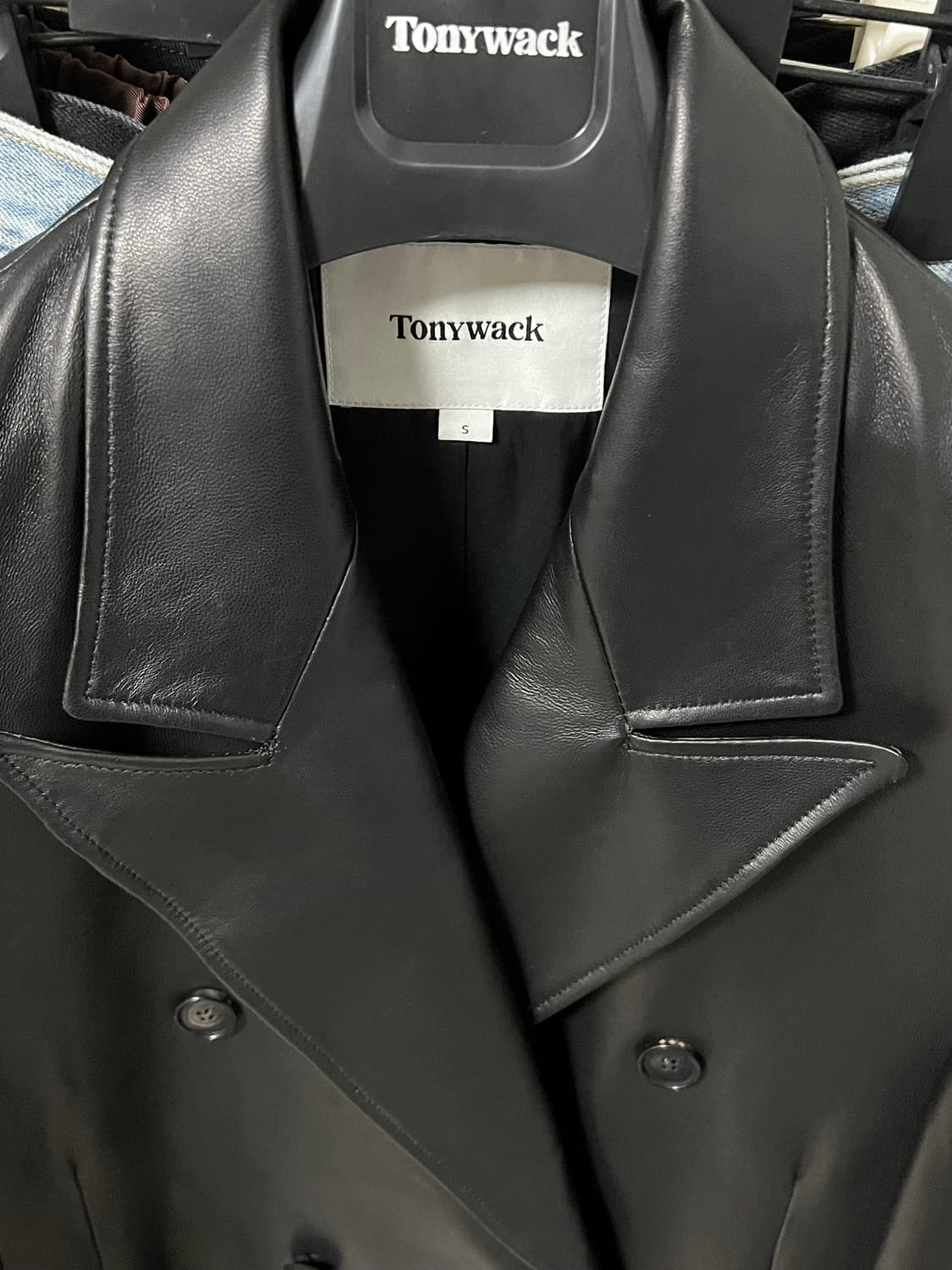 토니웩 24FW 나파 레더 더블코트 (S 새상품) 상품이미지5
