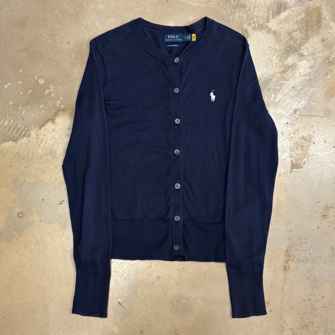 S 폴로랄프로렌 여성용 네이비 피마코튼 가디건 상품이미지2