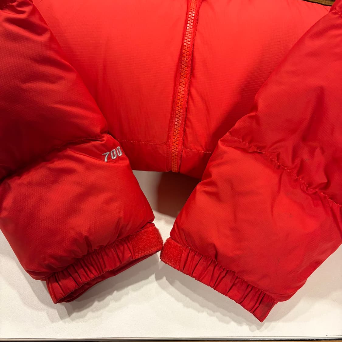 [100] 노스페이스 화이트라벨 마르코 눕시 패딩 레드 브라운 B396 상품이미지6