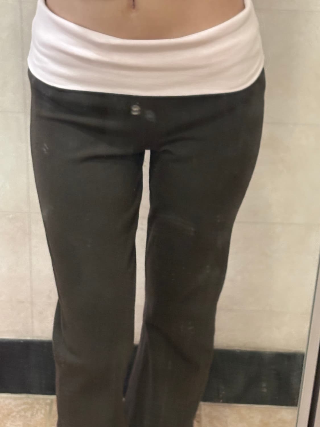 브랜디멜빌 브라운 핑크 폴드 요가팬츠  상품이미지3