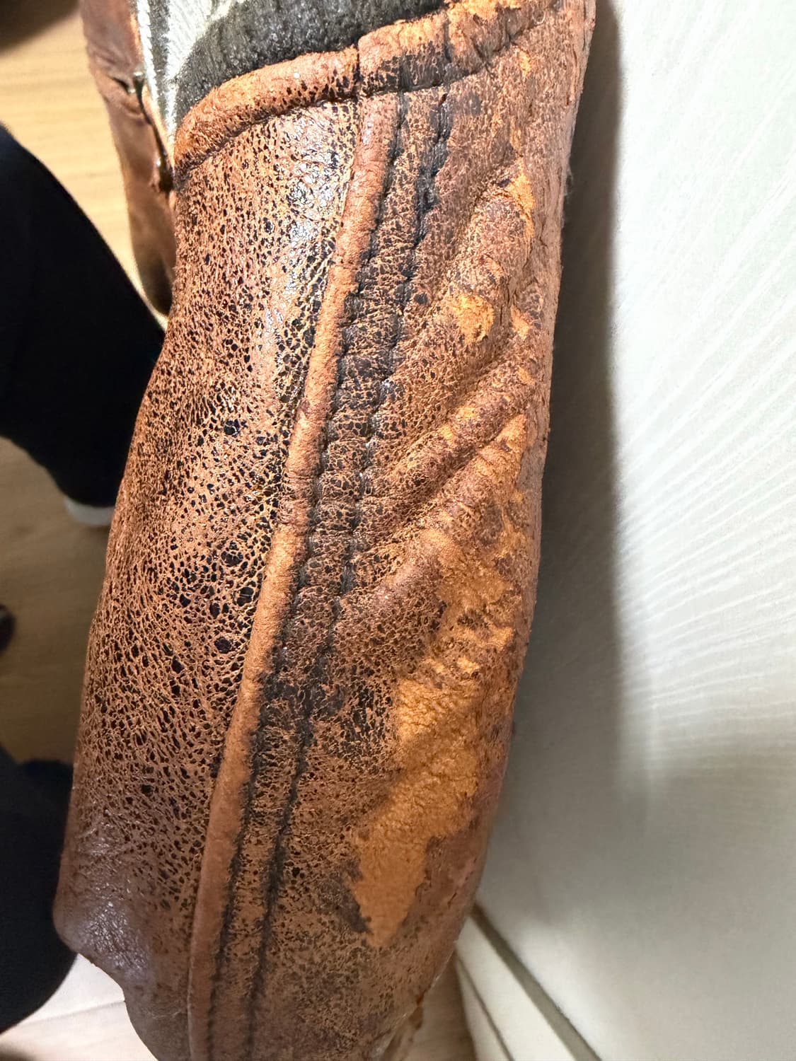 아비렉스 바시티 가죽자켓 브라운 xs 상품이미지6