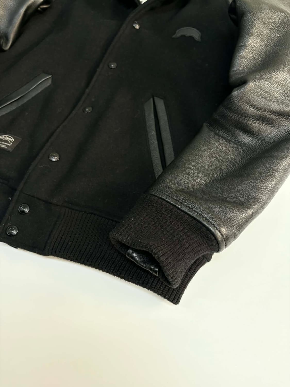 [L] 누드본즈 가죽 바시티 자켓 상품이미지10