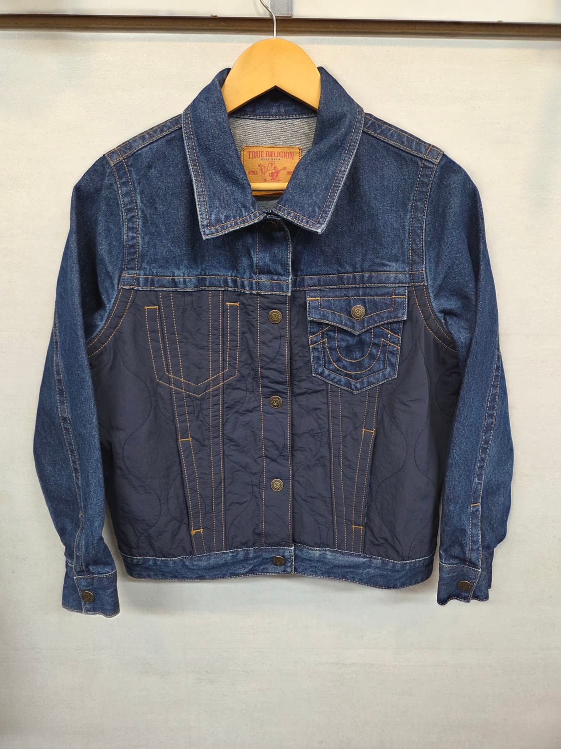 트루릴리전 나일론 퀄팅 믹스 3m 신슐레이트 데님자켓 s 90 상품이미지1