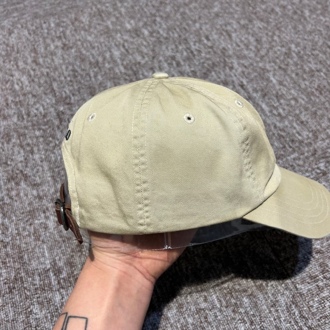 폴로 랄프로렌 카키 베이지 볼캡 모자 가죽스트랩 상품이미지5