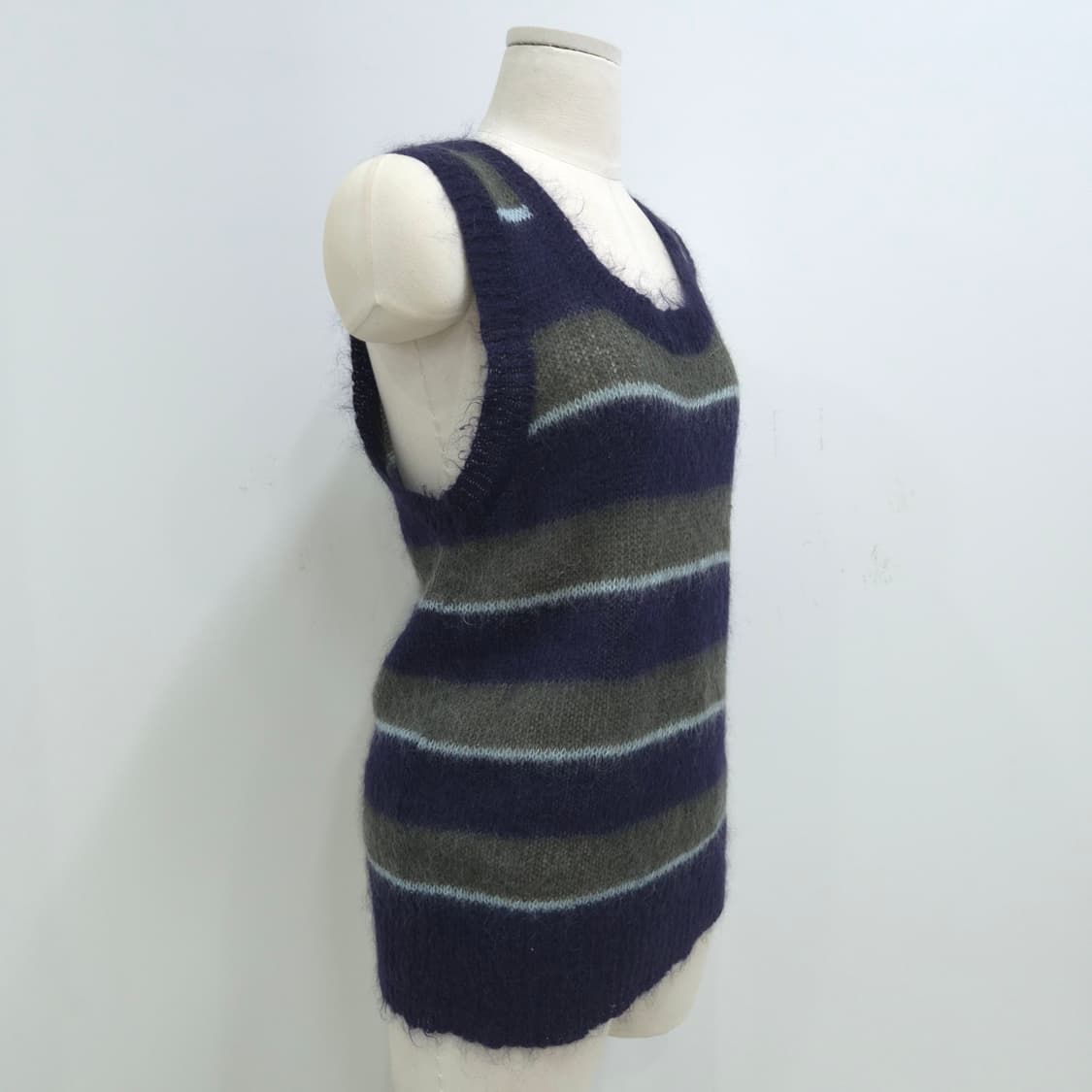 모헤어 네이비 스트라이프 니트  베스트 상품이미지2