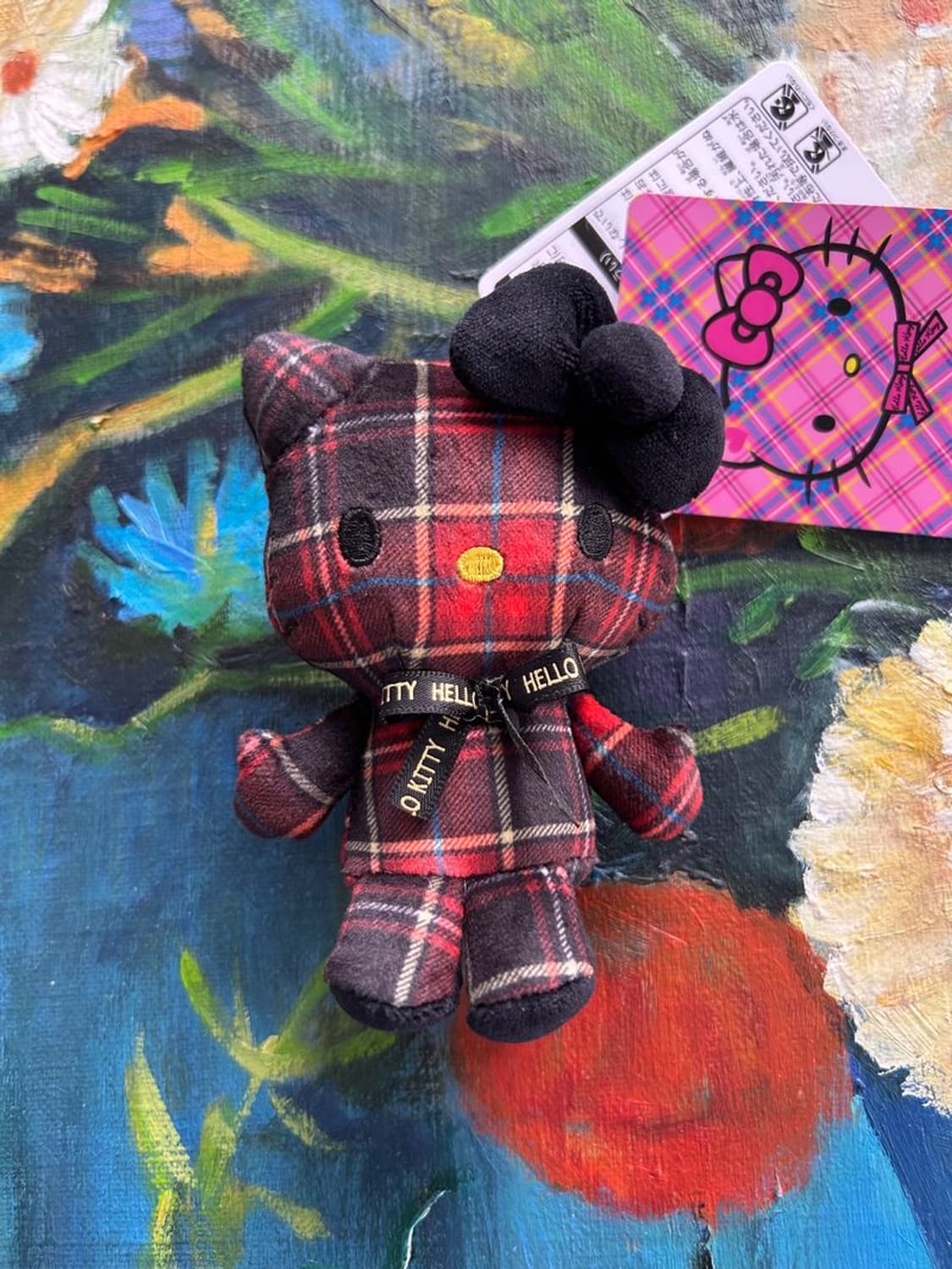 HELLO KITTY KEYRING 헬로 키티 체크무늬 키링 상품이미지2