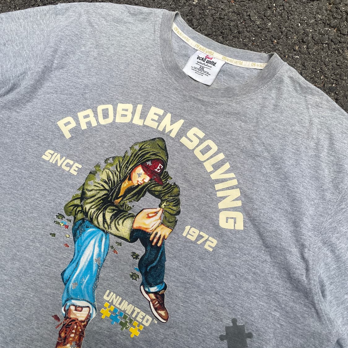 90s 에코 언리미티드 힙합 그래픽 올드스쿨 반팔티셔츠 XXL 상품이미지2