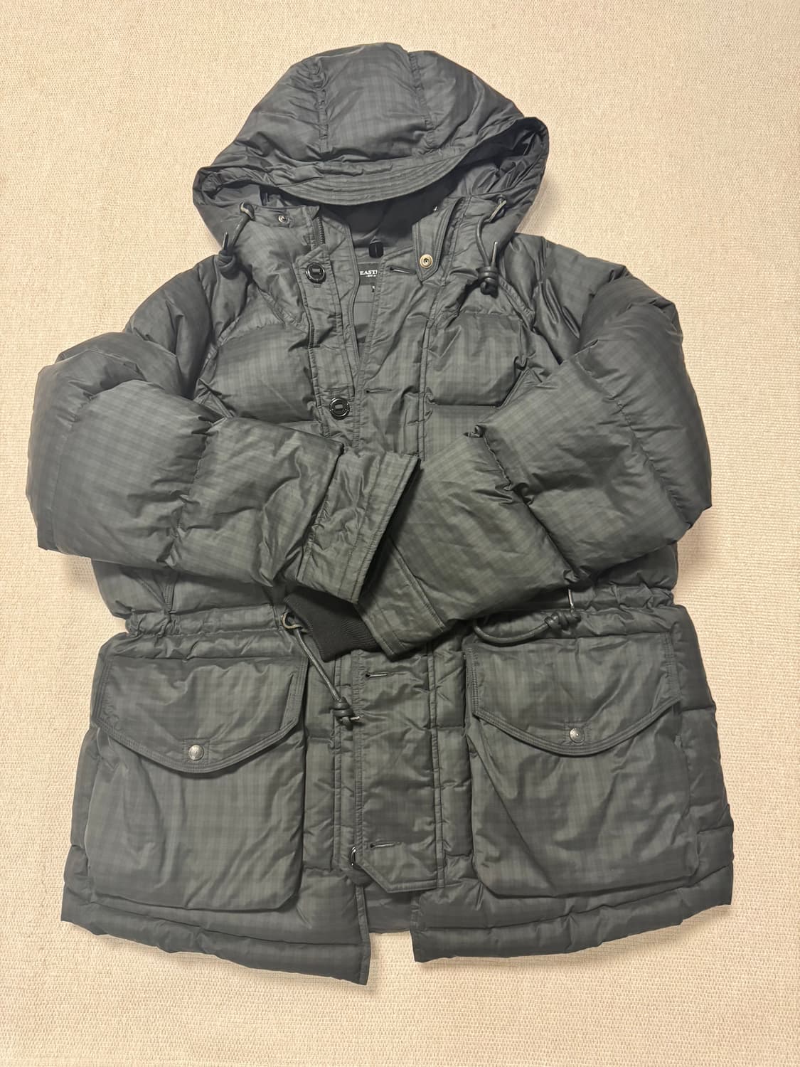 이스트로그 유틸리티 쉴드 파카 블랙티탄체크 상품이미지1