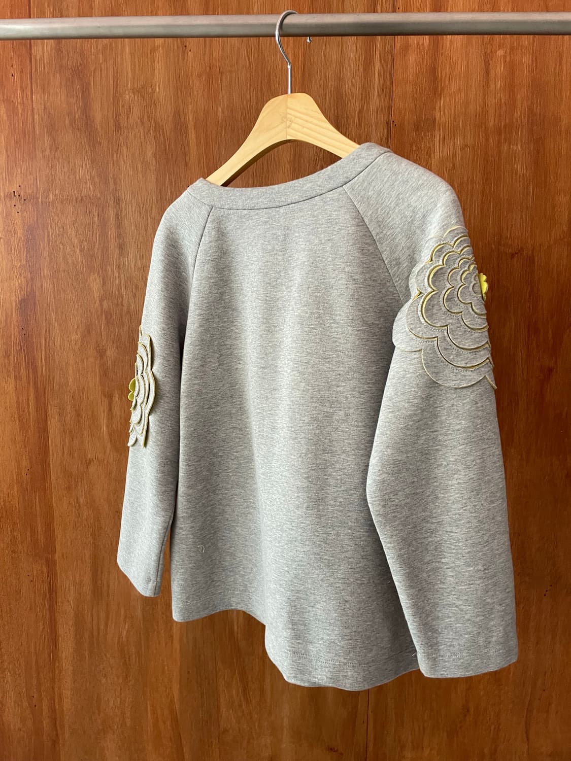 Gray solid floral sweatshirt  상품이미지6