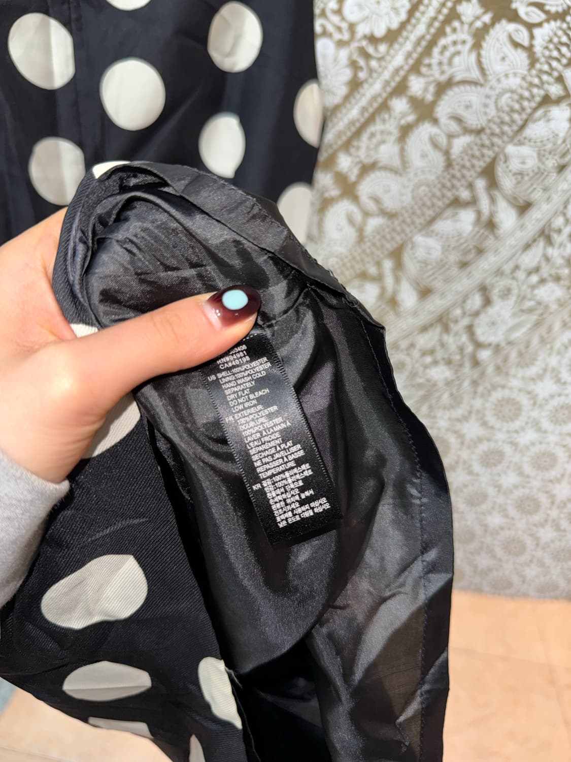 XXI 빈티지 여성 리본 디테일 도트 민소매원피스  상품이미지6